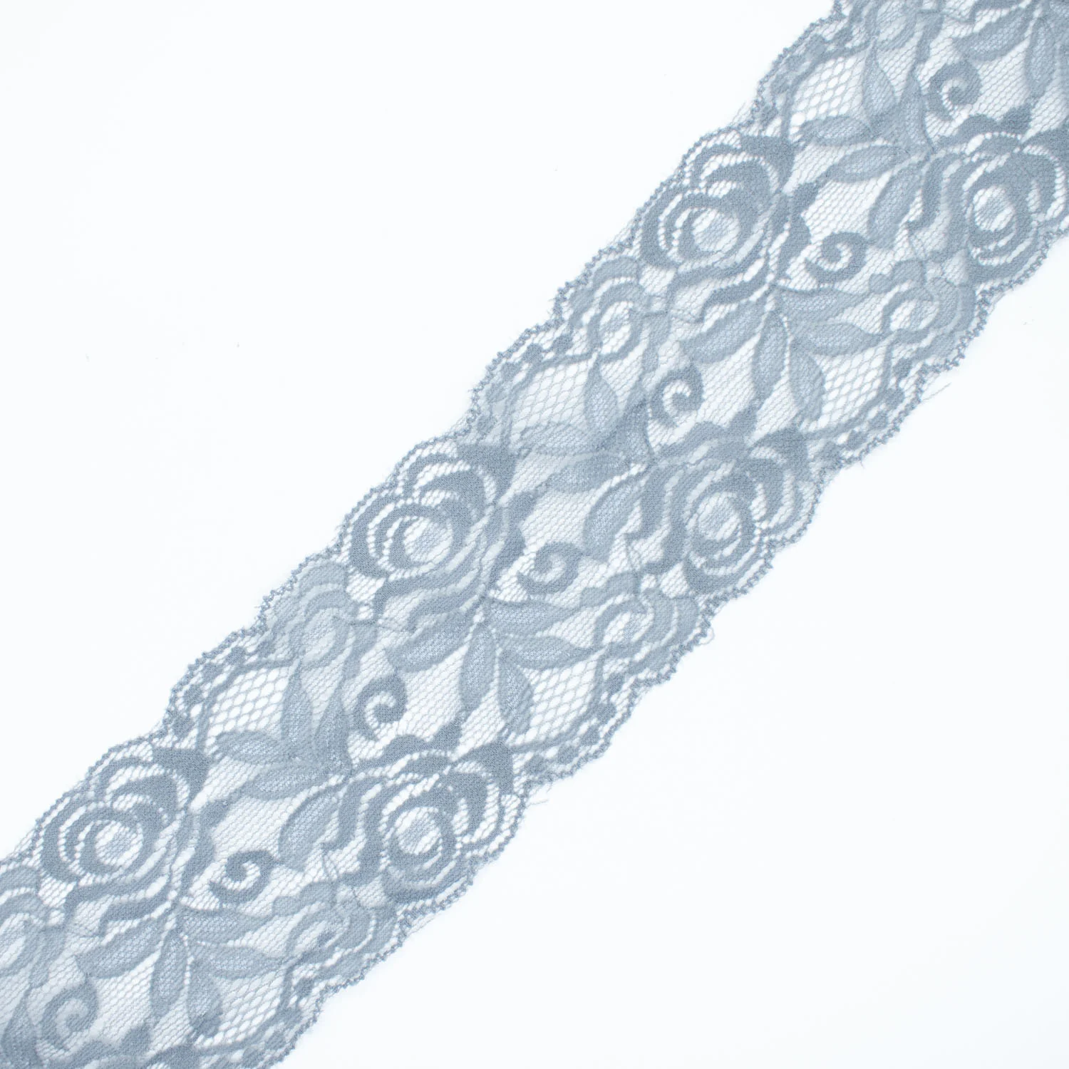 Rose & Leaves Stretch Lace Trim 8CM - Image 13