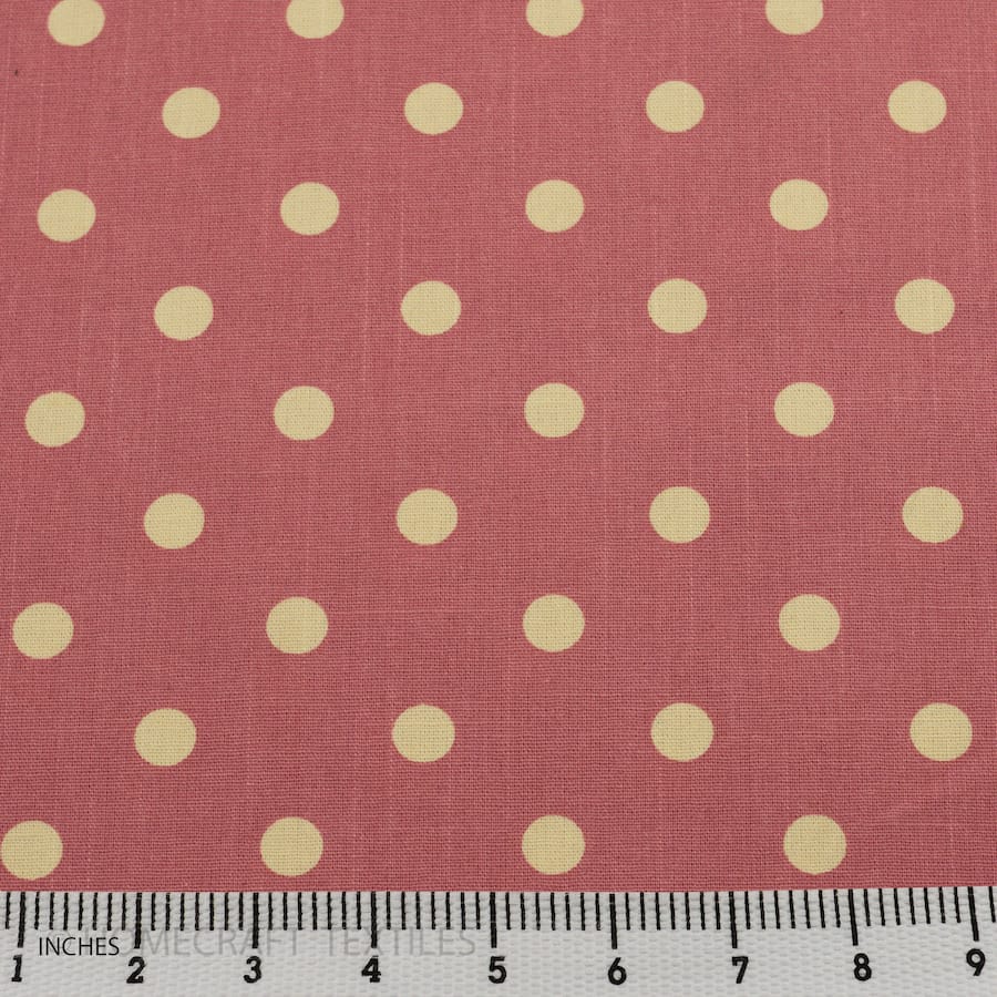 Rose Polka Dot Cotton Canvas Print