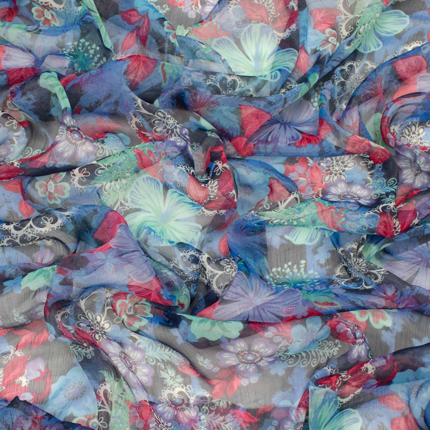 Samantha Shimmer Printed Chiffon Voile - Image 27