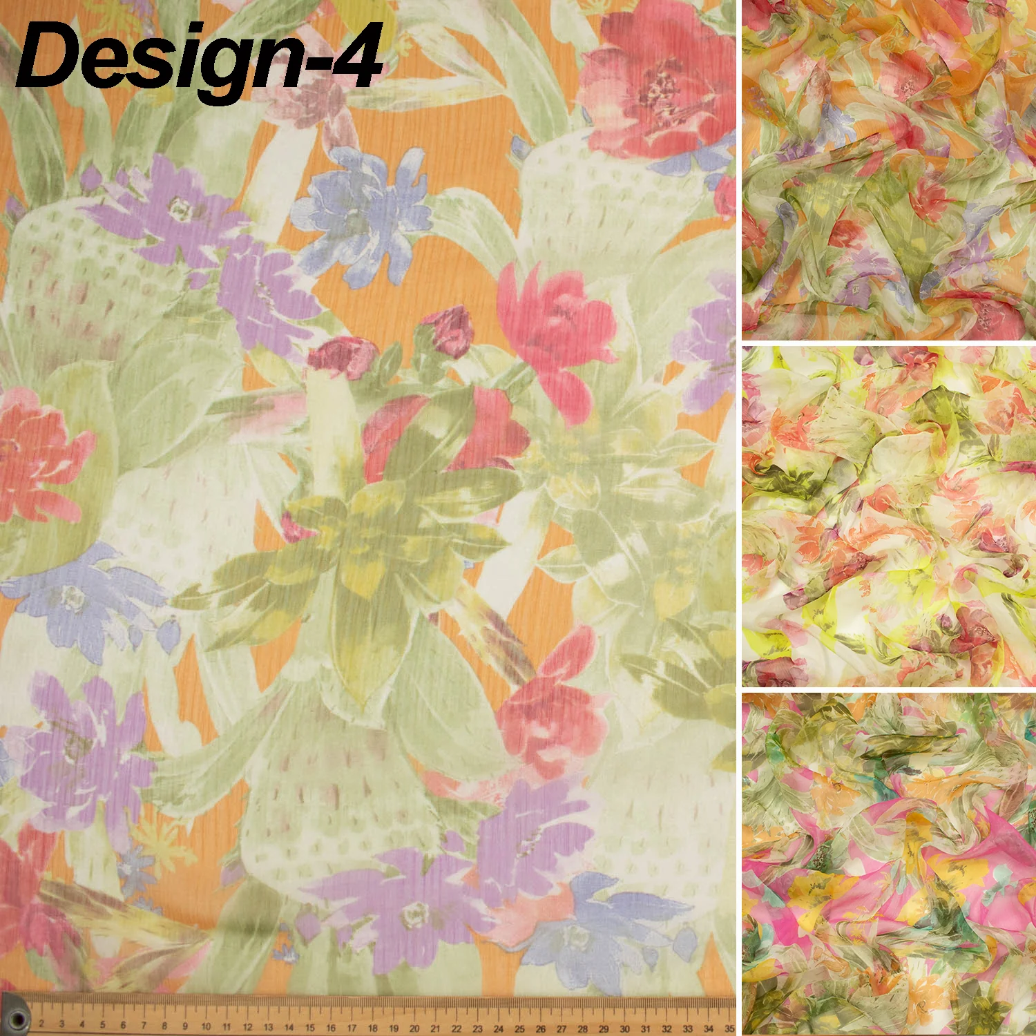 Samantha Shimmer Printed Chiffon Voile - Image 6