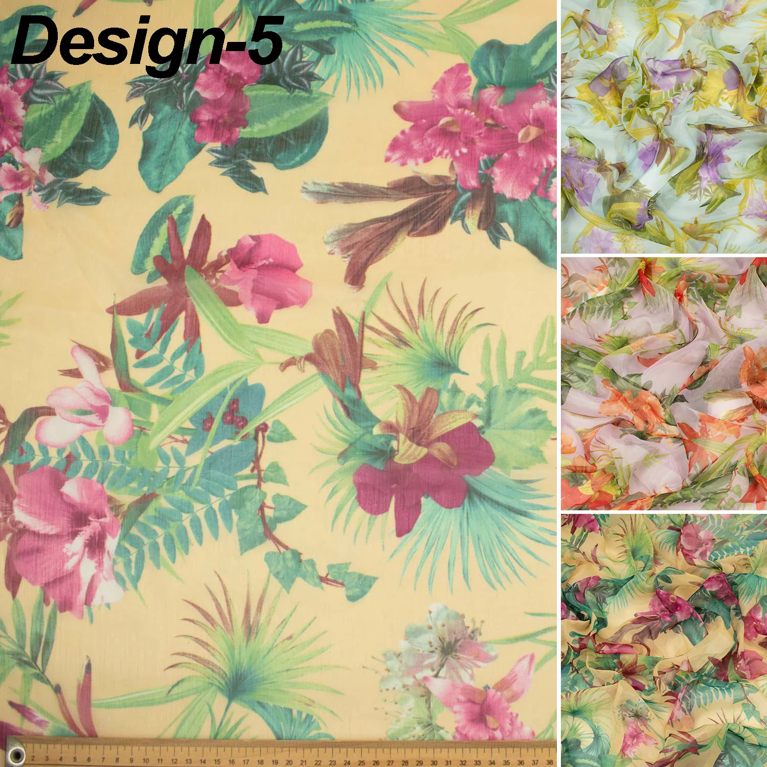 Samantha Shimmer Printed Chiffon Voile - Image 7