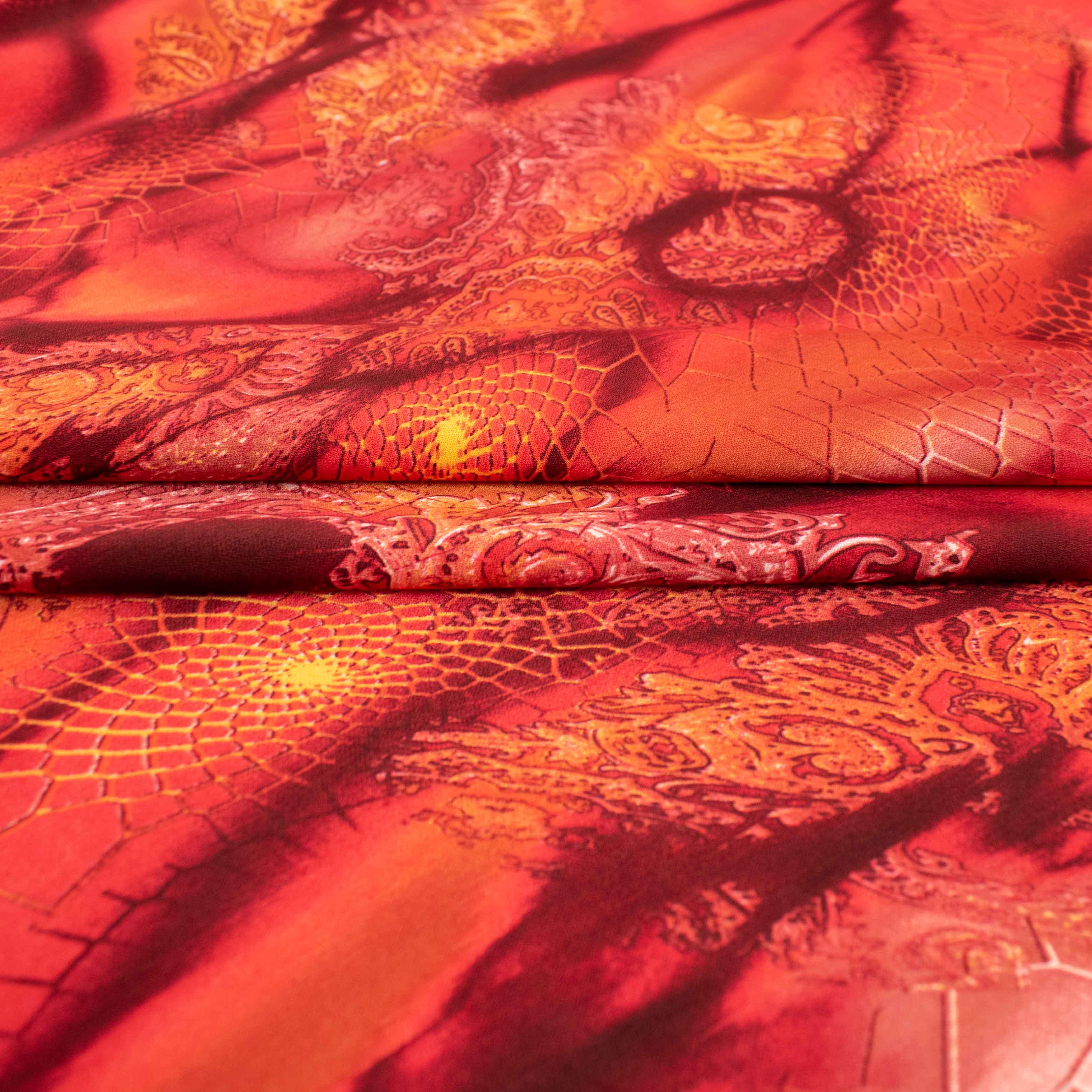 Sand Wash Prints Design-2 Red & Orange - Image 3