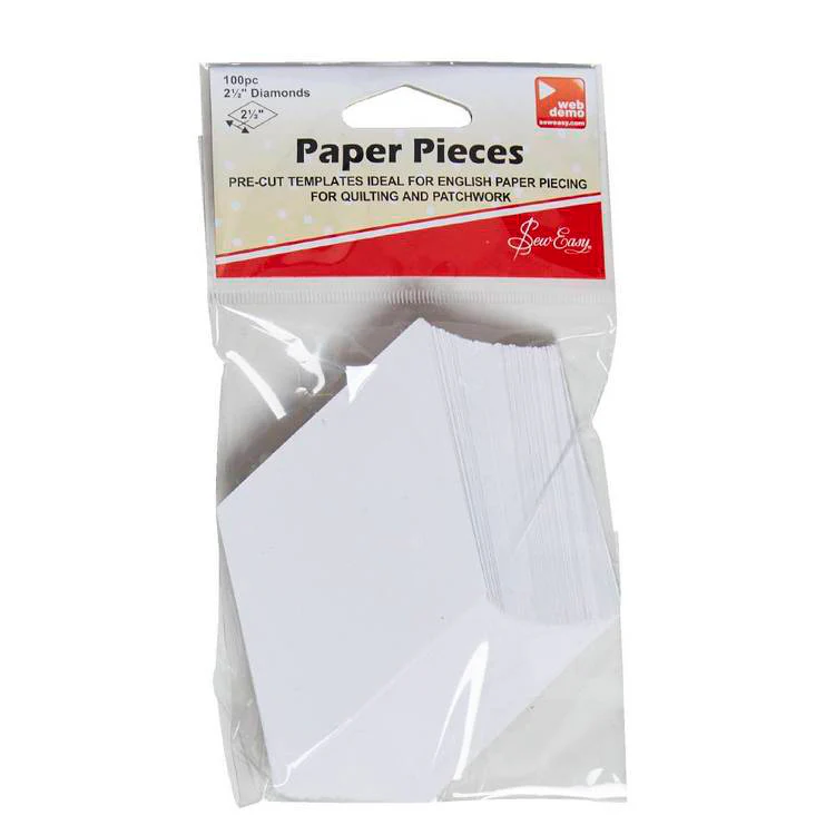 Sew Easy Diamond Paper Pieces White Quilting Templates - Image 4