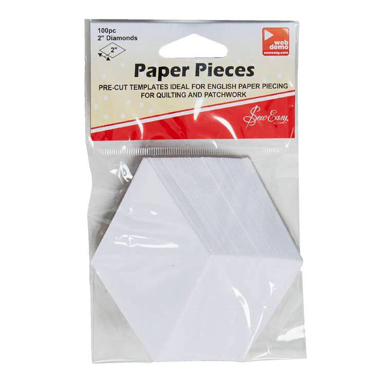 Sew Easy Diamond Paper Pieces White Quilting Templates - Image 5