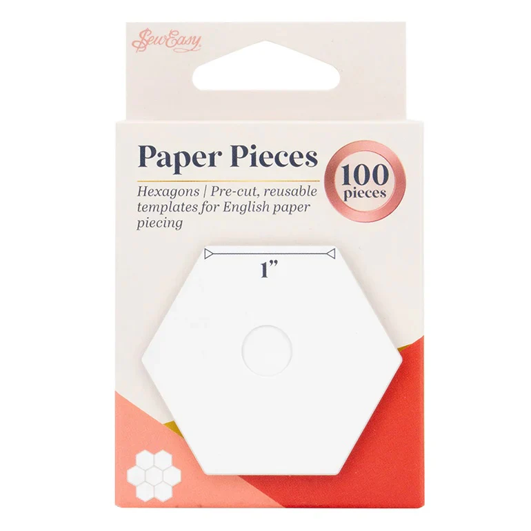Sew Easy Hexagon Paper Pieces White Quilting Templates - Image 5