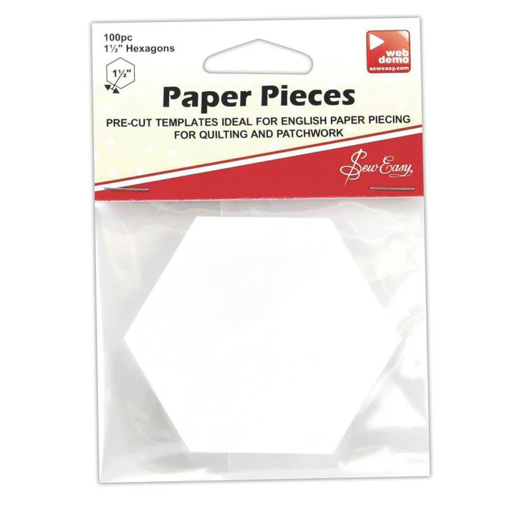 Sew Easy Hexagon Paper Pieces White Quilting Templates - Image 7