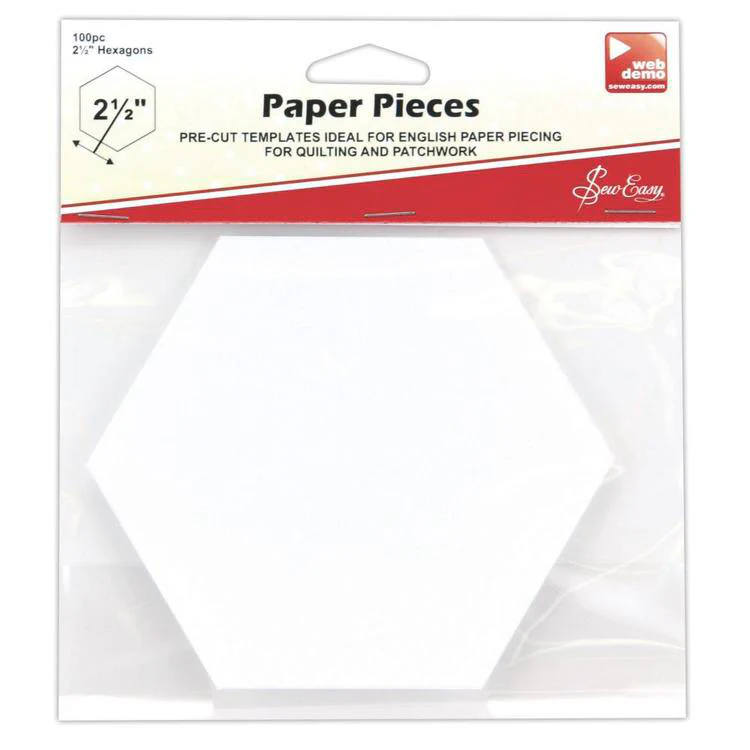 Sew Easy Hexagon Paper Pieces White Quilting Templates - Image 9