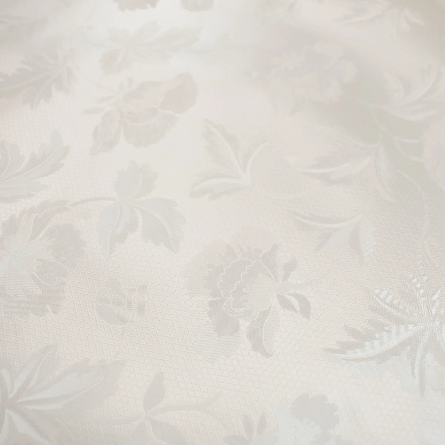 Silver Vines Tone on Tone Plastic Tablecloth Fabric - Image 4