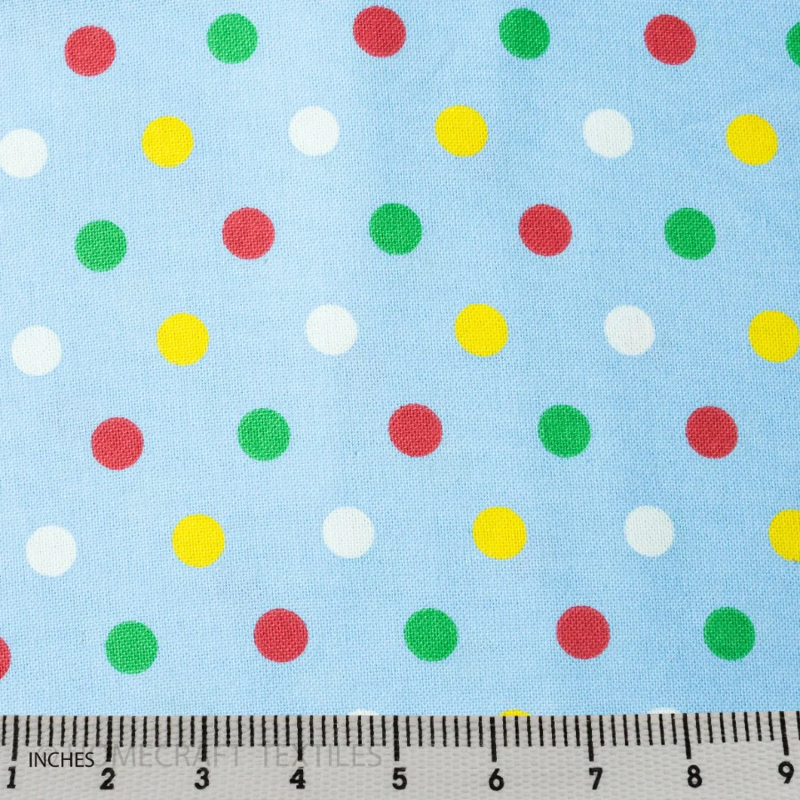 Sky Large Multi Dot Cotton Canvas Print