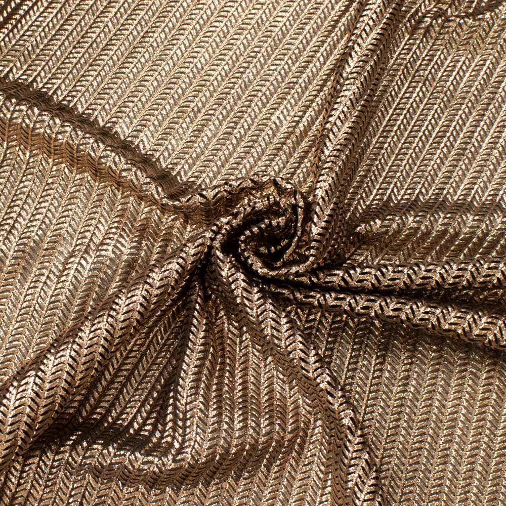 Soft Stretch Metallic Chevron Knit - Lurex Effect - Image 13