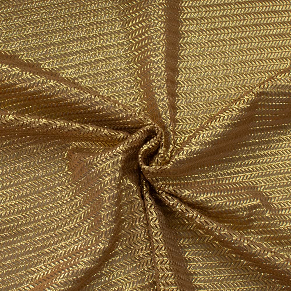 Soft Stretch Metallic Chevron Knit - Lurex Effect - Image 7