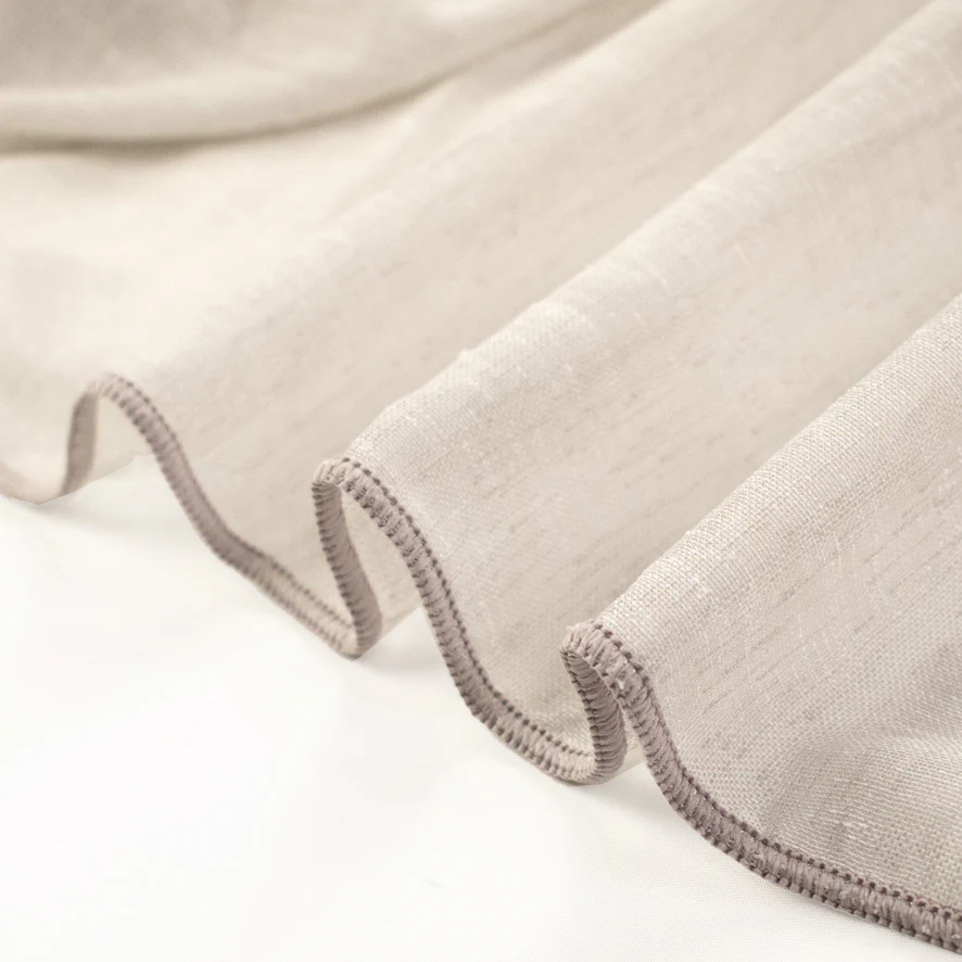 Sorrento Curtaining Linen Look Sheer Fabric 300cm - Image 2
