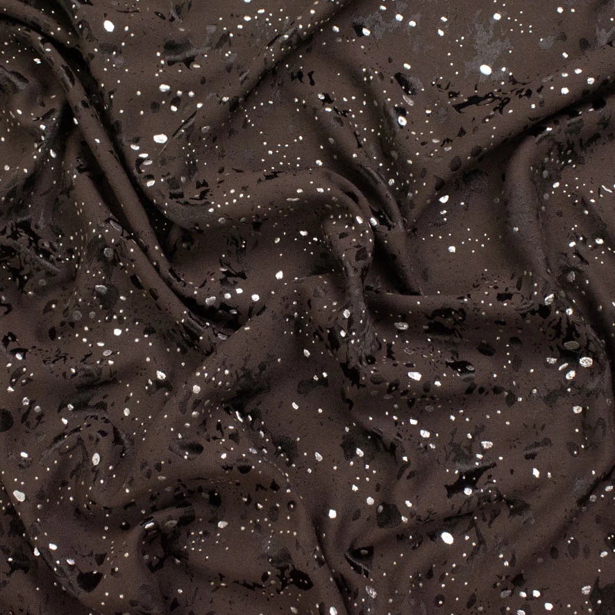 Silver Splash Flocked Metallic Suiting - Image 4