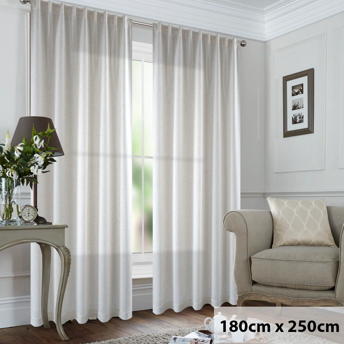 St Tropez Linen Blend Concealed Tab Curtain - Image 14
