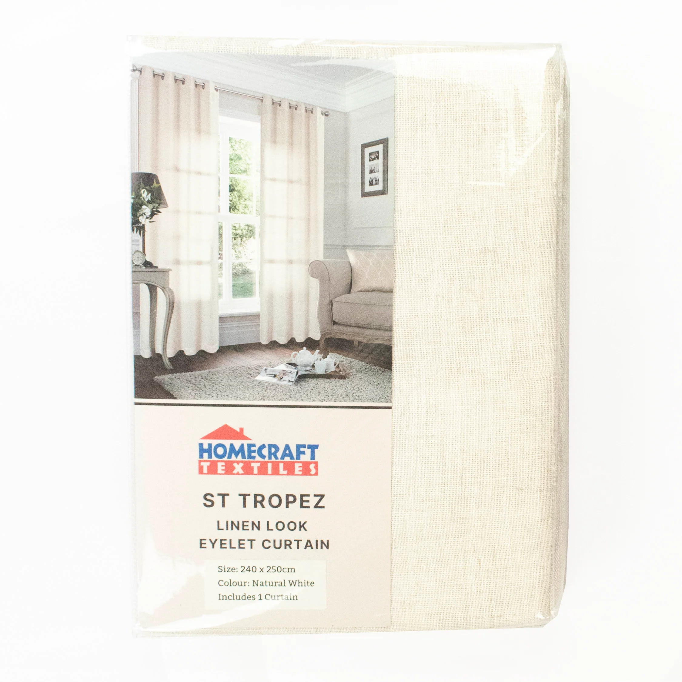 St Tropez Linen Blend Eyelet Curtain - Image 6