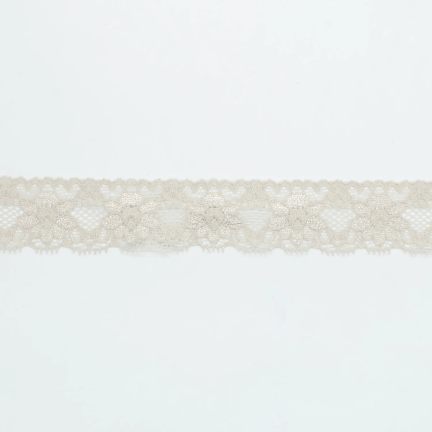 Stretch Lace Trim 30mm Design-S6 Stone - Image 3