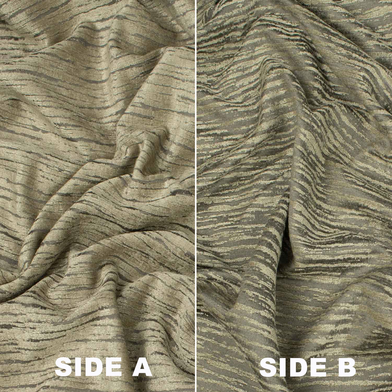 Stripe Look Chenille Curtaining/Upholster Reversible Velvet - Image 11