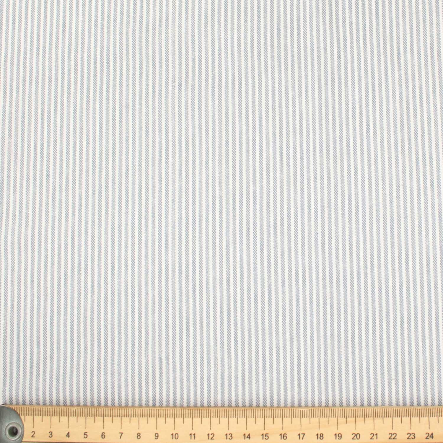 Stripe Shirting 150cm Design-11 Light Silver - Image 2