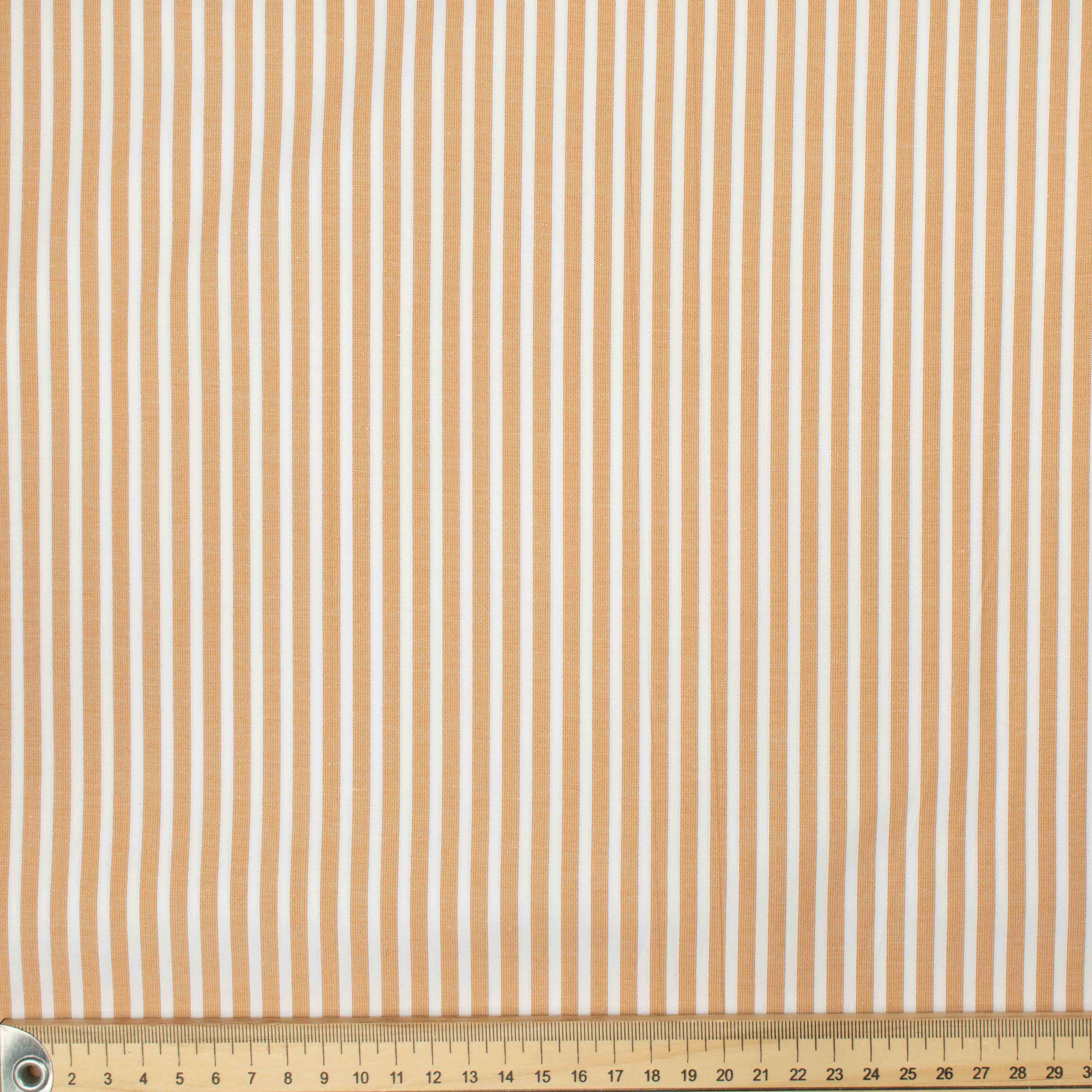 Stripe Shirting Design-18 Camel & White - Image 3