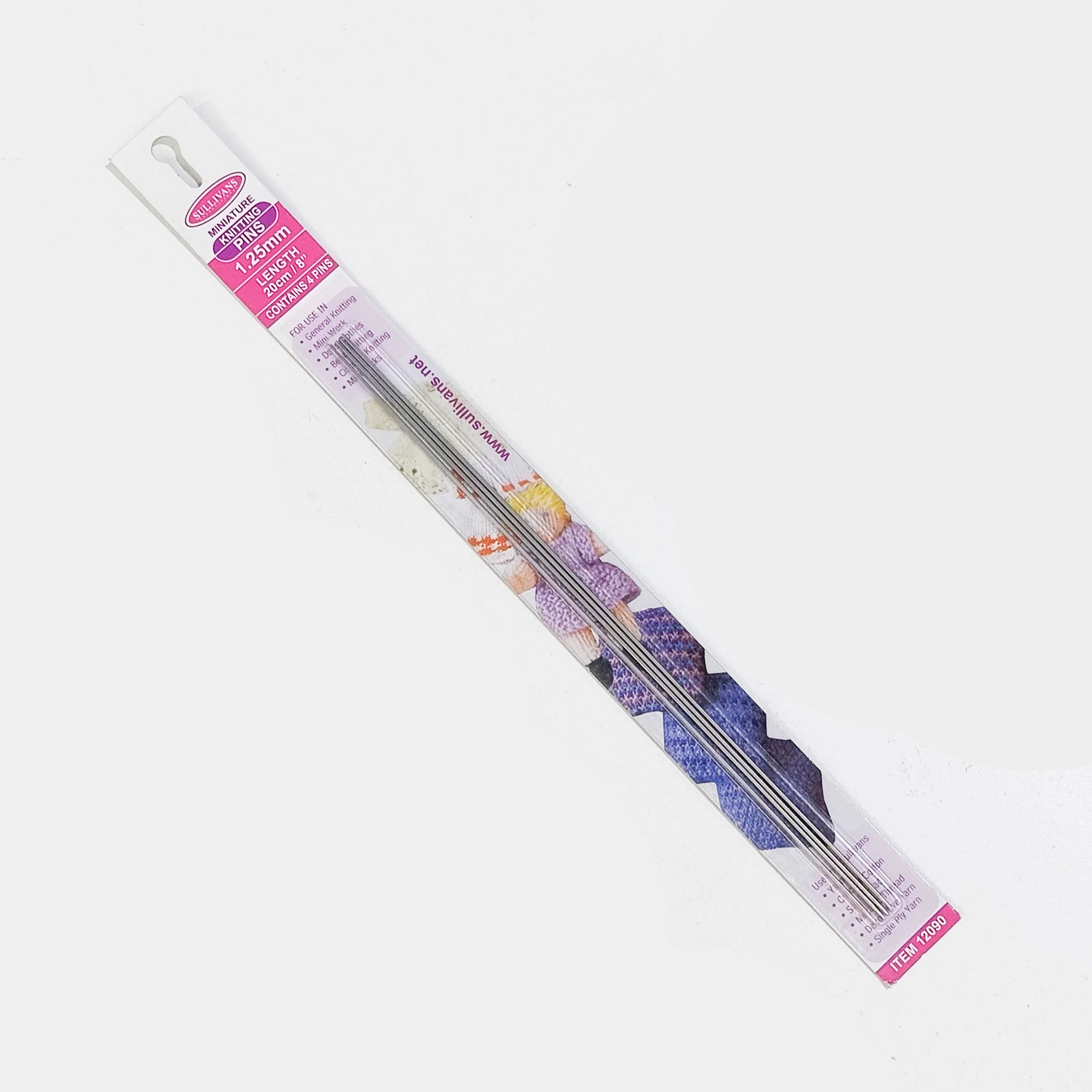 Sullivans Miniature Knitting Pins 20cm - 4Pcs - Image 3