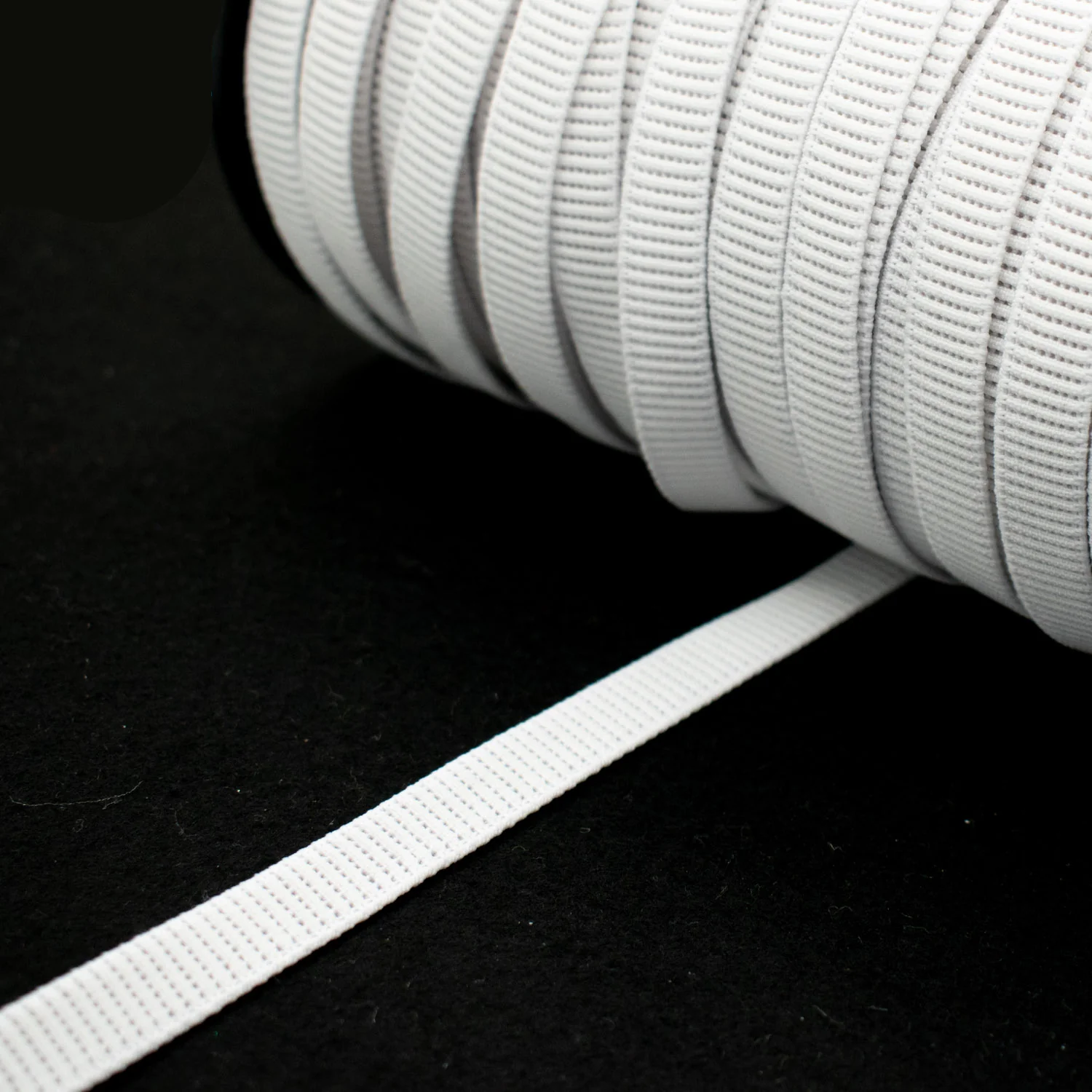 Sullivans Ribbed Non-Roll Elastic 12mm White - Image 3