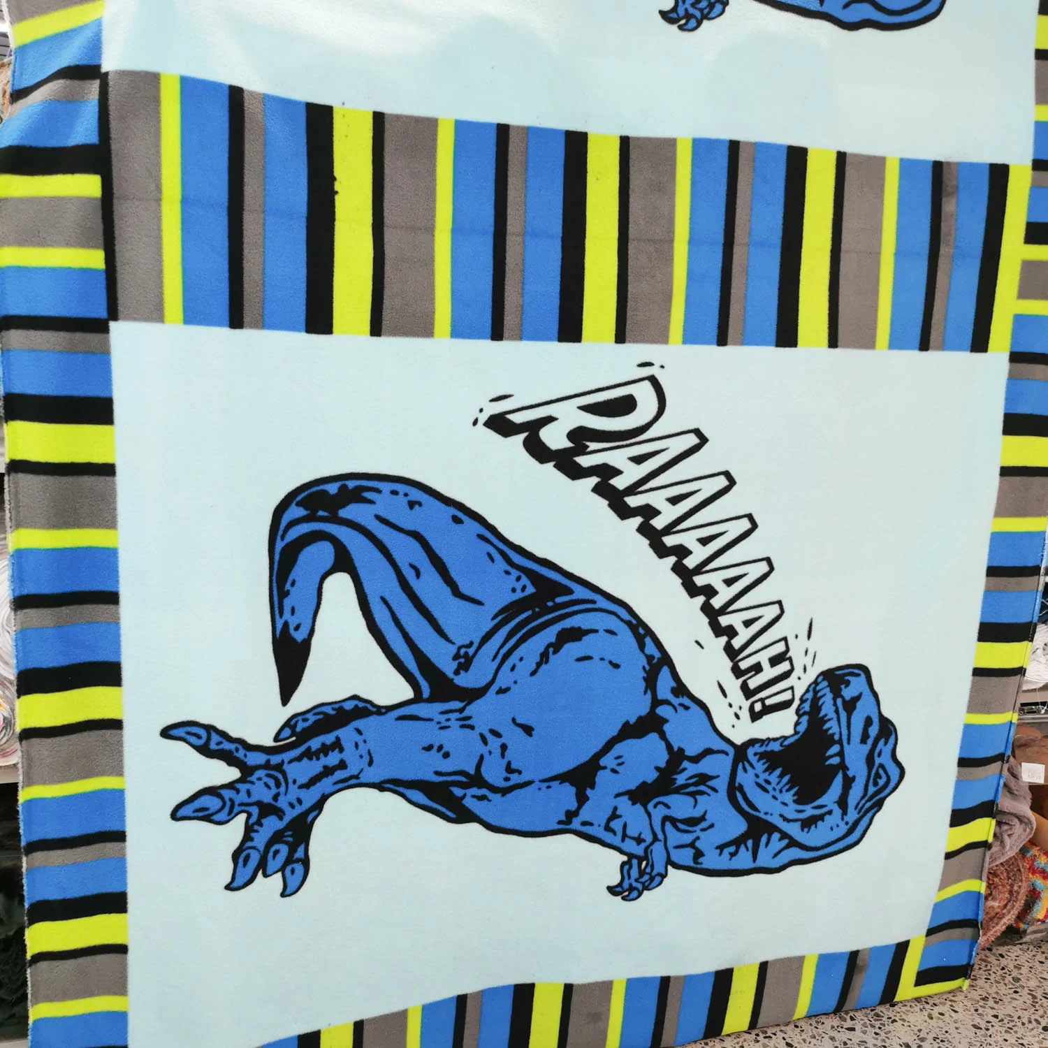T-Rex Print Printed Polar Fleece Design 22 - 1.28M Panel - Image 2