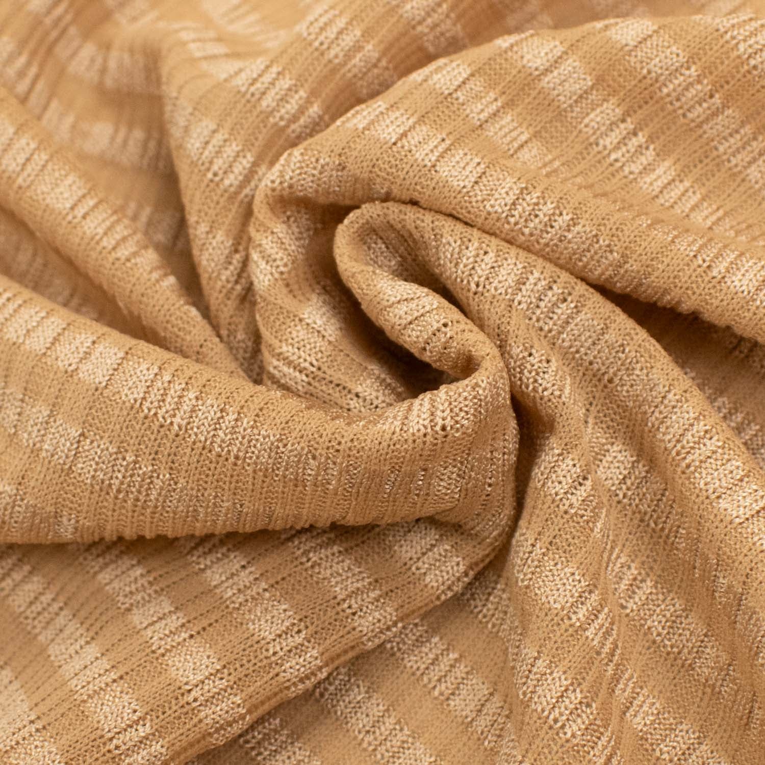 Tan Stripes Printed Knits - Image 2