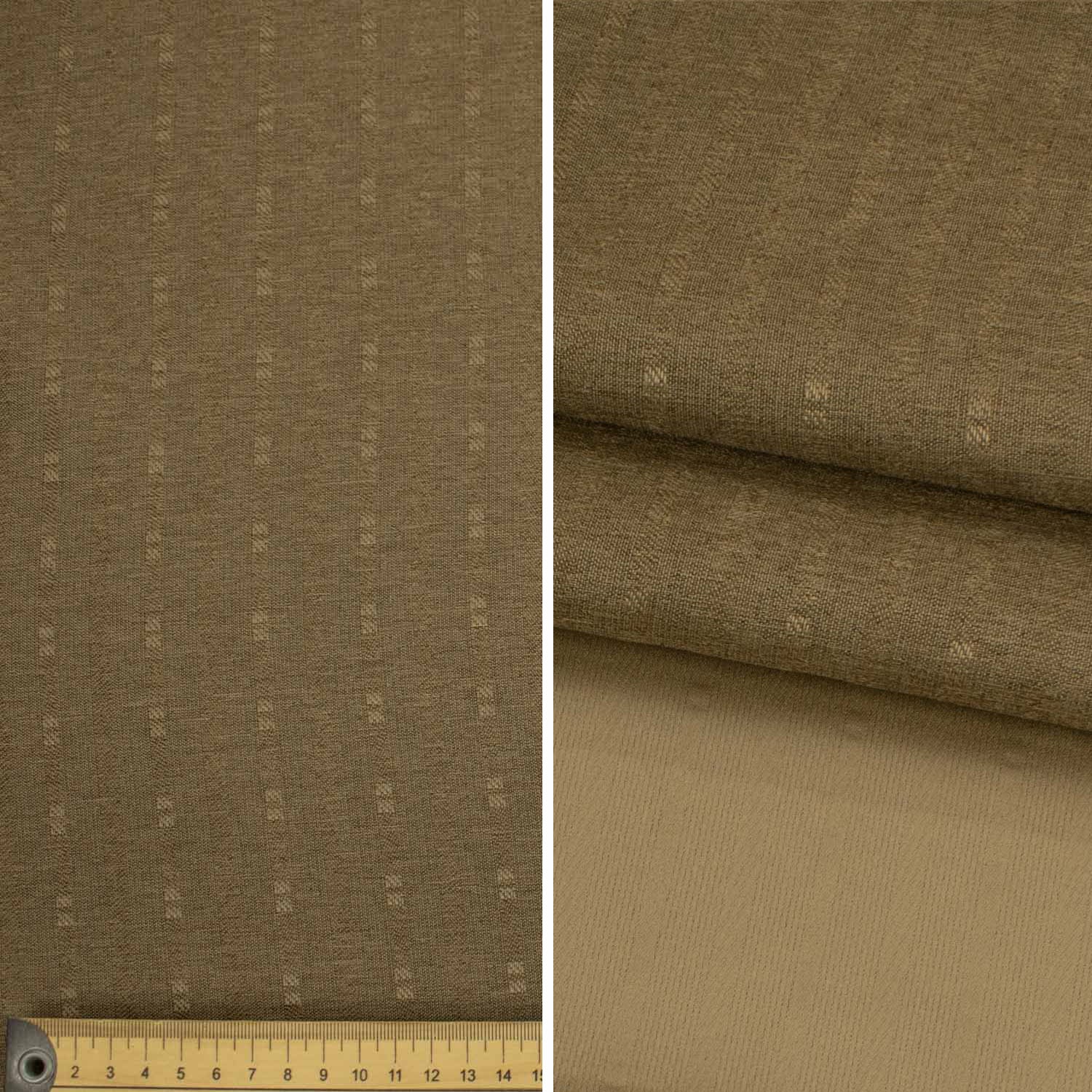 Textured Stripe Softweave Dim-Out Curtaining/Upholstery Fabric - Image 12