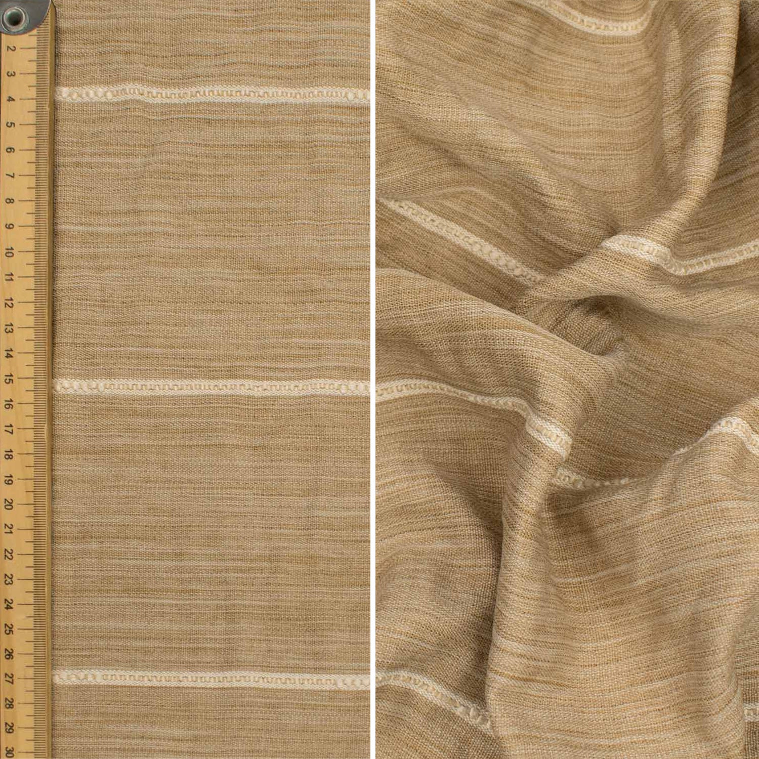 Textured Stripe Softweave Dim-Out Curtaining/Upholstery Fabric - Image 25
