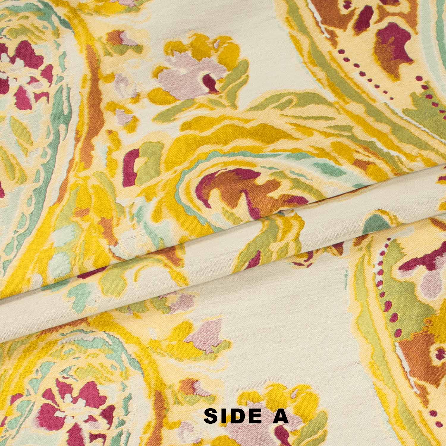 Turkish Curtaining/Upholstery Embroidered Reversible Paisley Brocade - Image 2