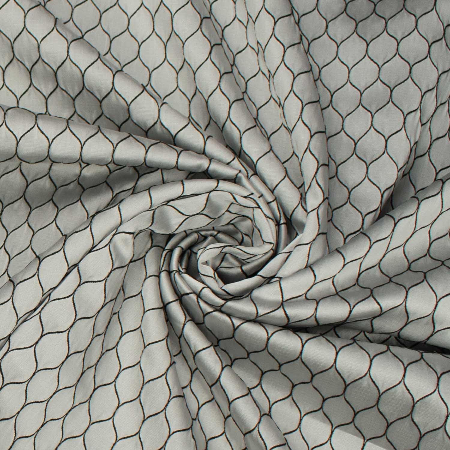 Turkish Curtaining/Upholstery Embroidered Honeycomb Sateen Jacquard - Image 2