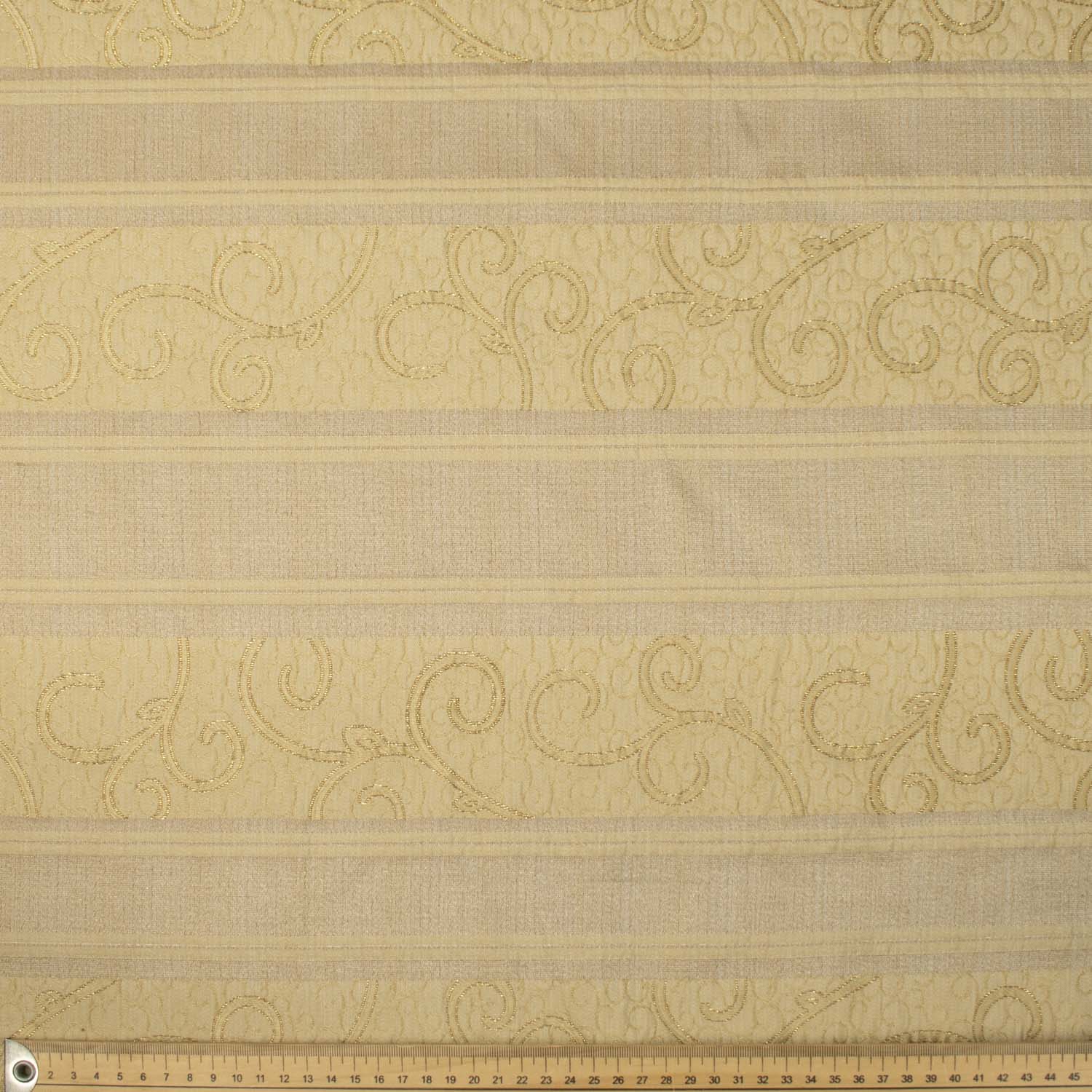 Turkish Curtaining/Upholstery Embroidered Glitter Vines Stripes Jacquard - Image 2
