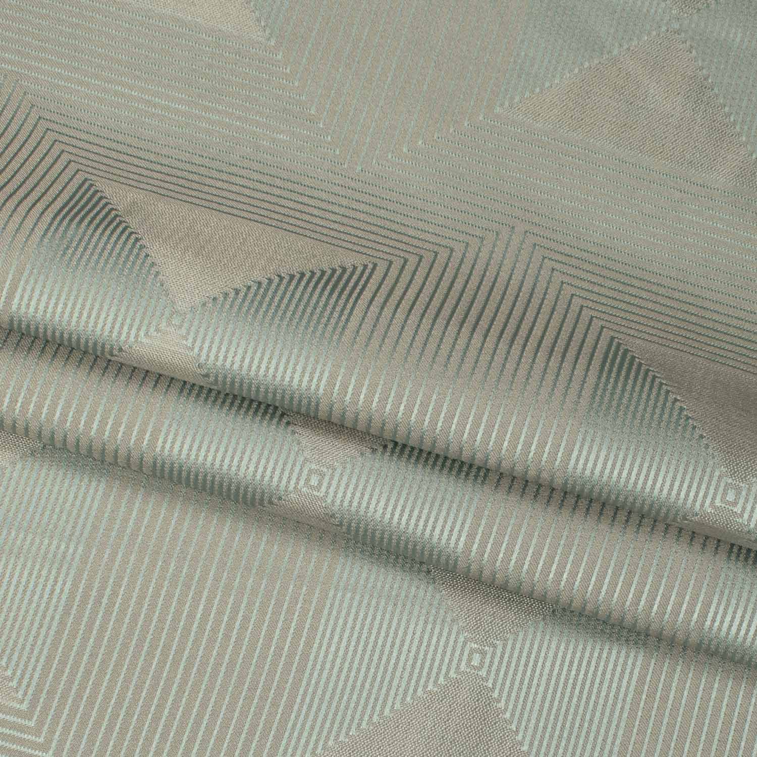 Turkish Curtaining/Upholstery Silver Geometirc Jacquard - Image 2