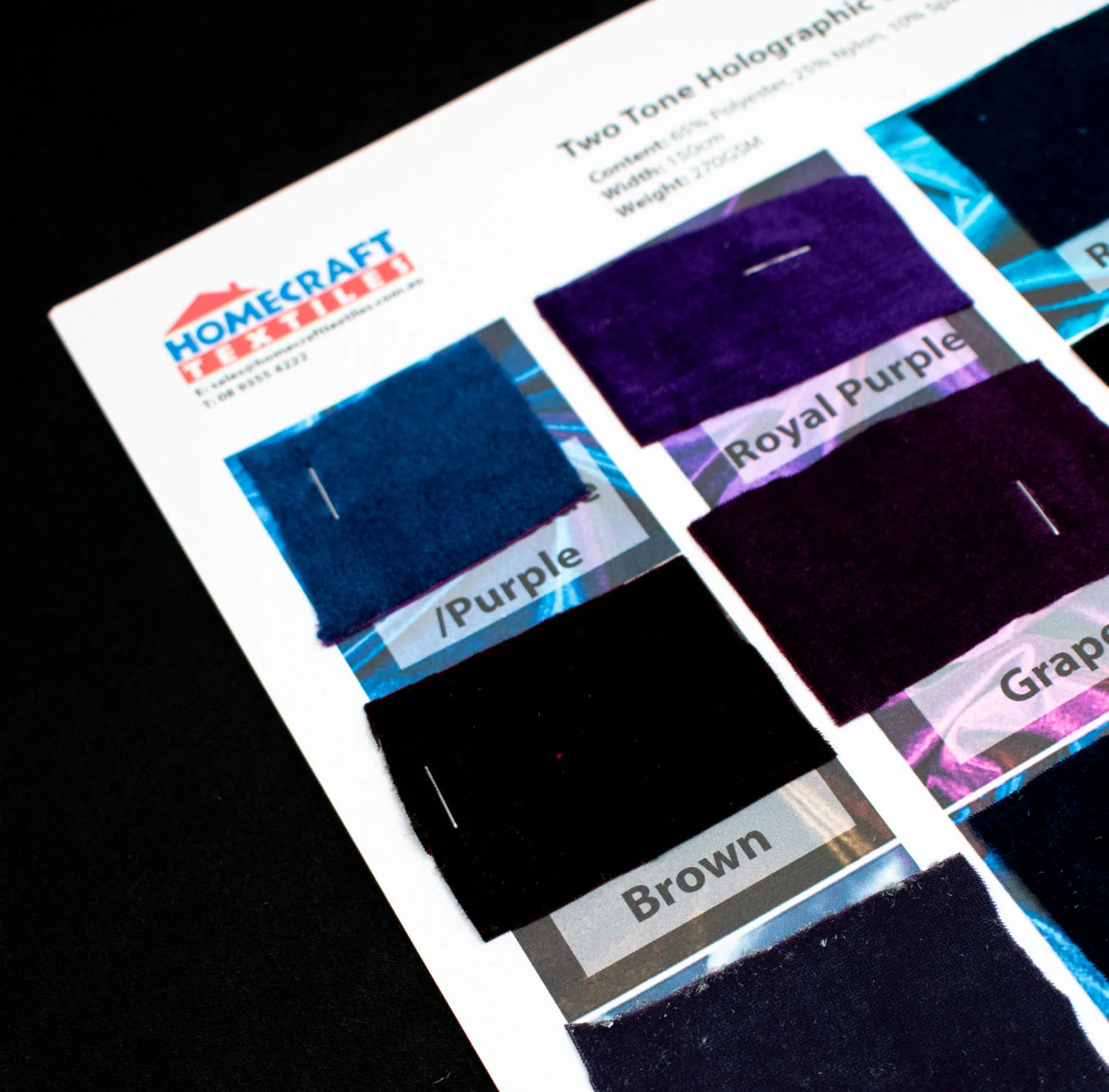 Two Tone Holographic Velvet Knit Sample Book - Image 2