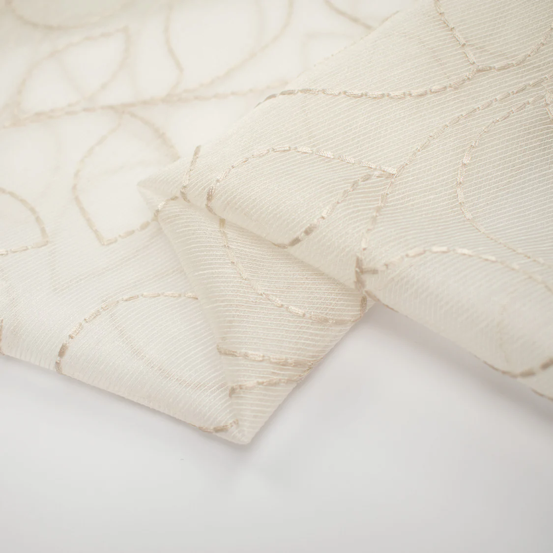Quadrille by Zepel - Curtaining/Upholstery Leaf Vines Embroidered Sheer - Image 3
