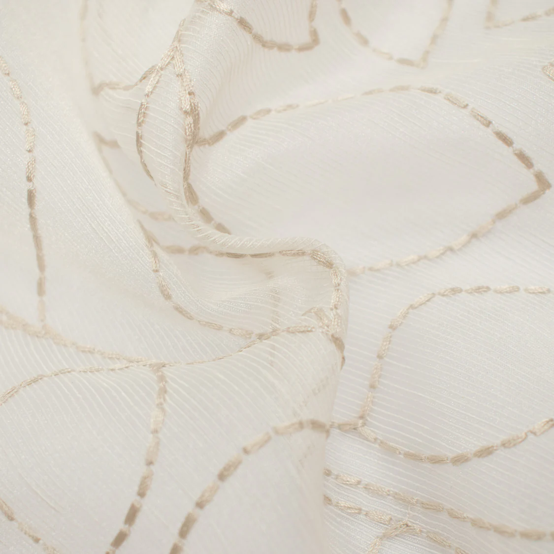 Quadrille by Zepel - Curtaining/Upholstery Leaf Vines Embroidered Sheer - Image 4