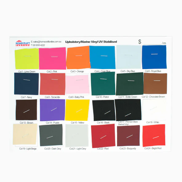 Upholstery/Marine Vinyl UV Stabilised Sample Book - Image 5