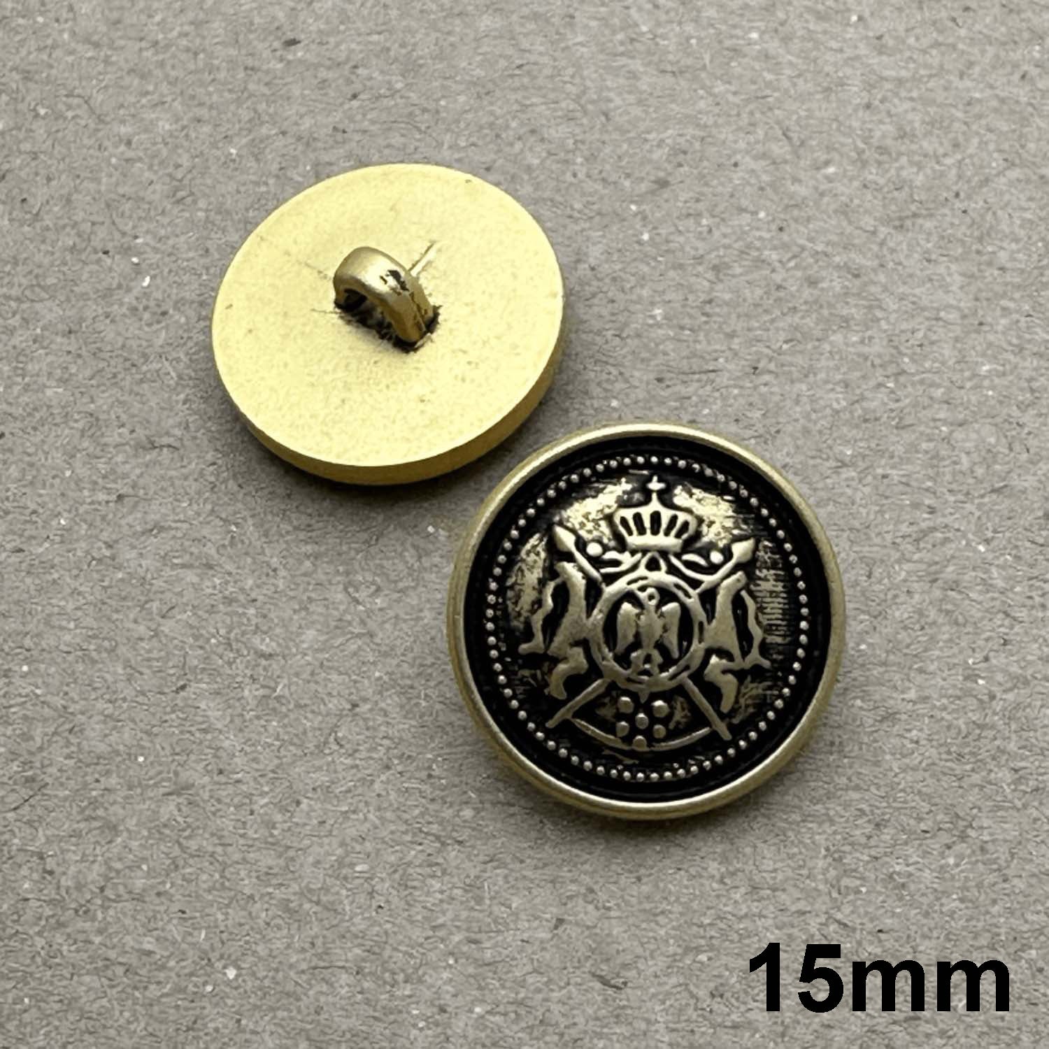 Vintage Metal Crest Blazer Shank Button - Image 41