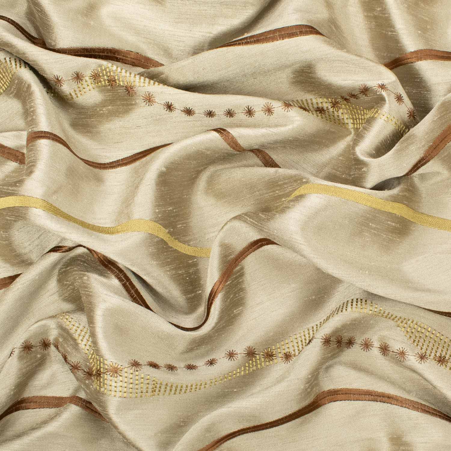 Wave Embroidery Shantung Curtaining/Upholstery - Image 4