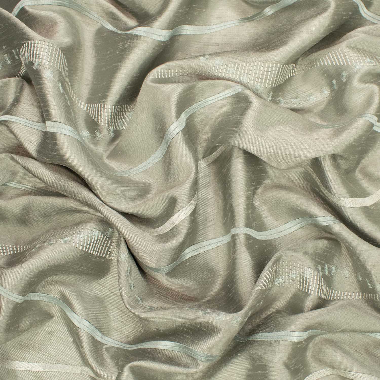 Wave Embroidery Shantung Curtaining/Upholstery - Image 6