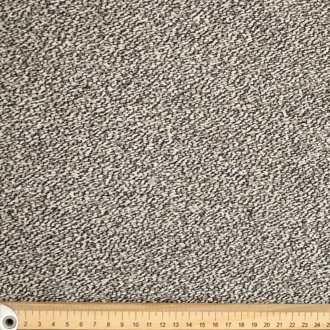 Wool Suiting Light to Medium Weight Design-64 Black & White Boucle - Image 2