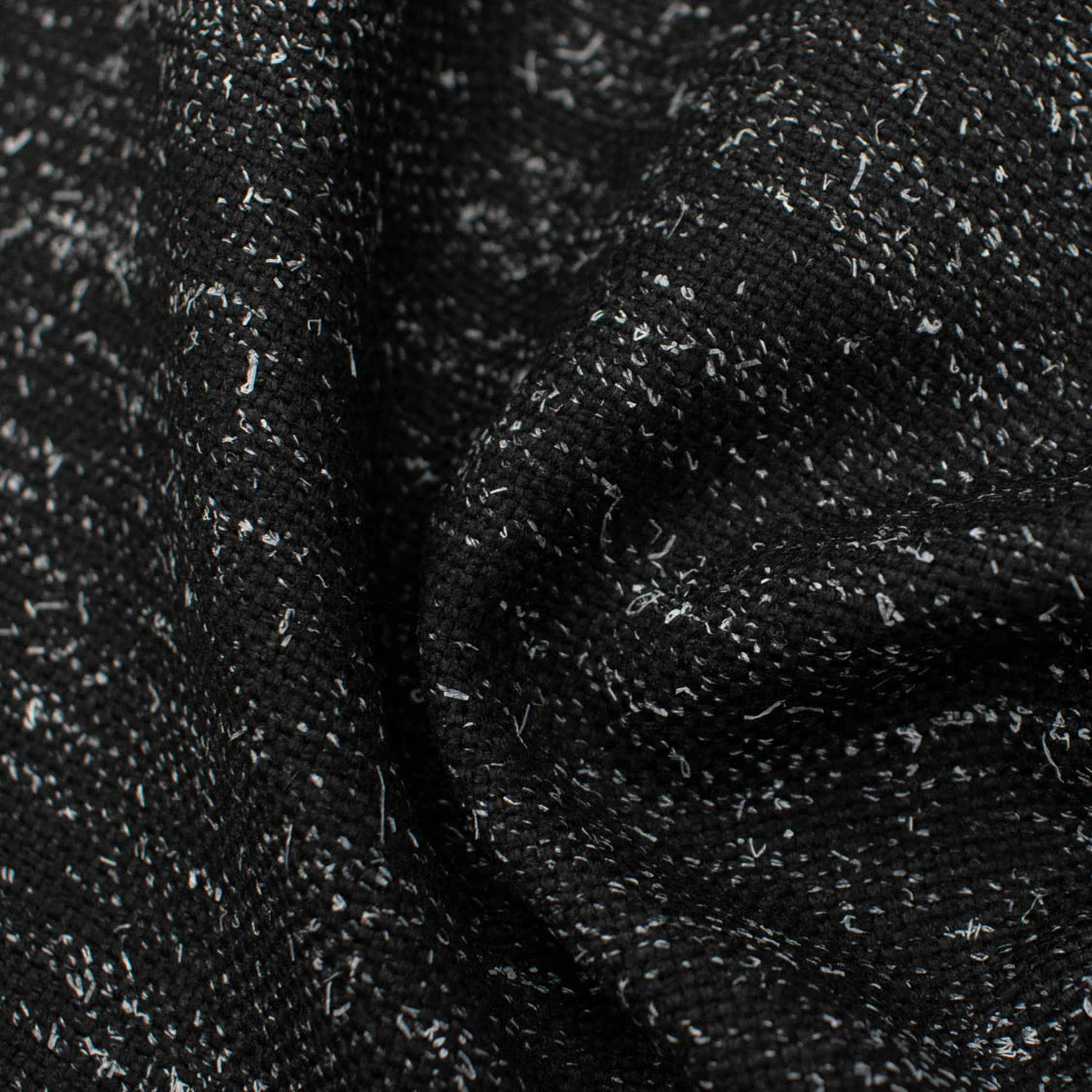 Wool Suiting Medium Weight Design-29 Black Melange - Image 3