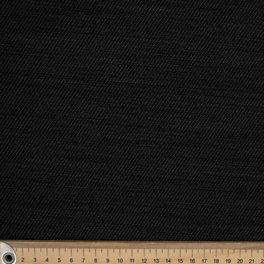 Wool Suiting Stretch Medium Weight Design-98 Black - Image 2