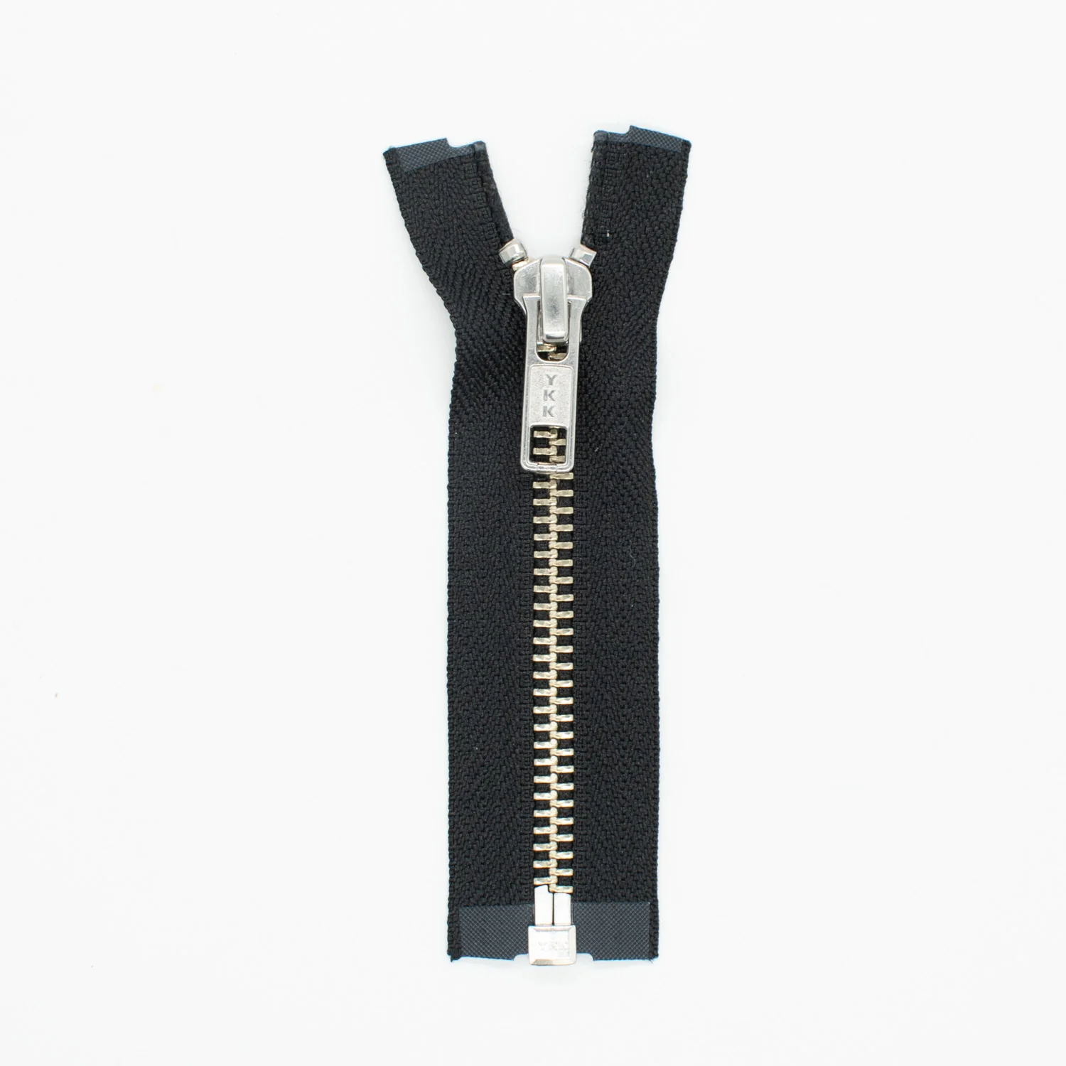 YKK Open End Heavy Duty Metal Zip 10CM B8-Black - Image 2